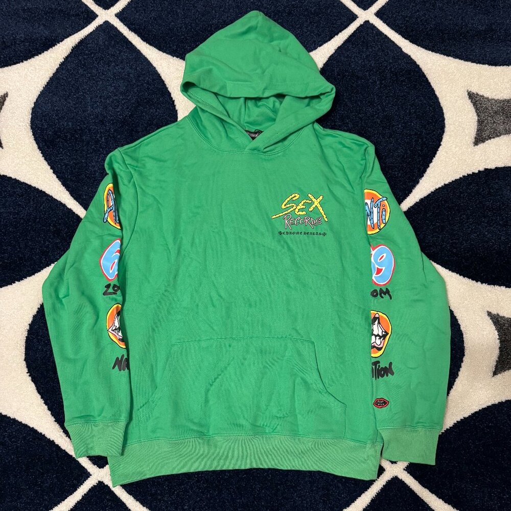 Chrome Hearts Matty Boy Sex Records Hoodie Green Mens Size Large